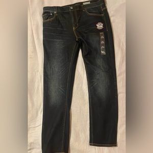 Aeropostale Black Slim Fit Straight Relaxed Jeans Size 34x32